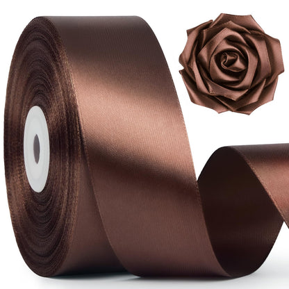 Mauproy Dusty Rose Satin Ribbon, 1-1/2 Inch, 50 Yards