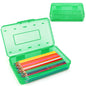 Clear Plastic Hard Pencil box Case with Personalized Sticker for Girl Boy