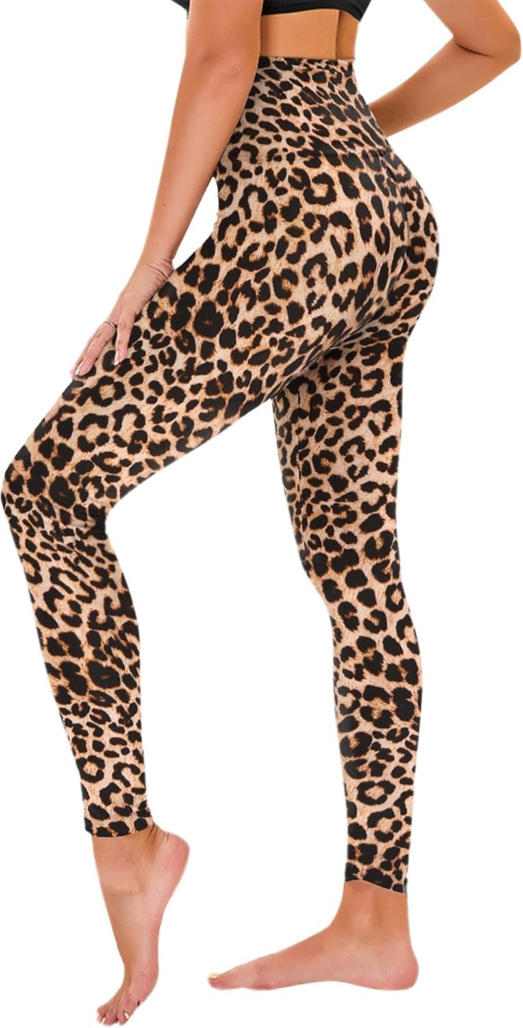 TNNZEET High Waisted Leggings for Women - No See Through Tummy Control Cycling Workout Yoga Pants with Pockets Reg & Plus