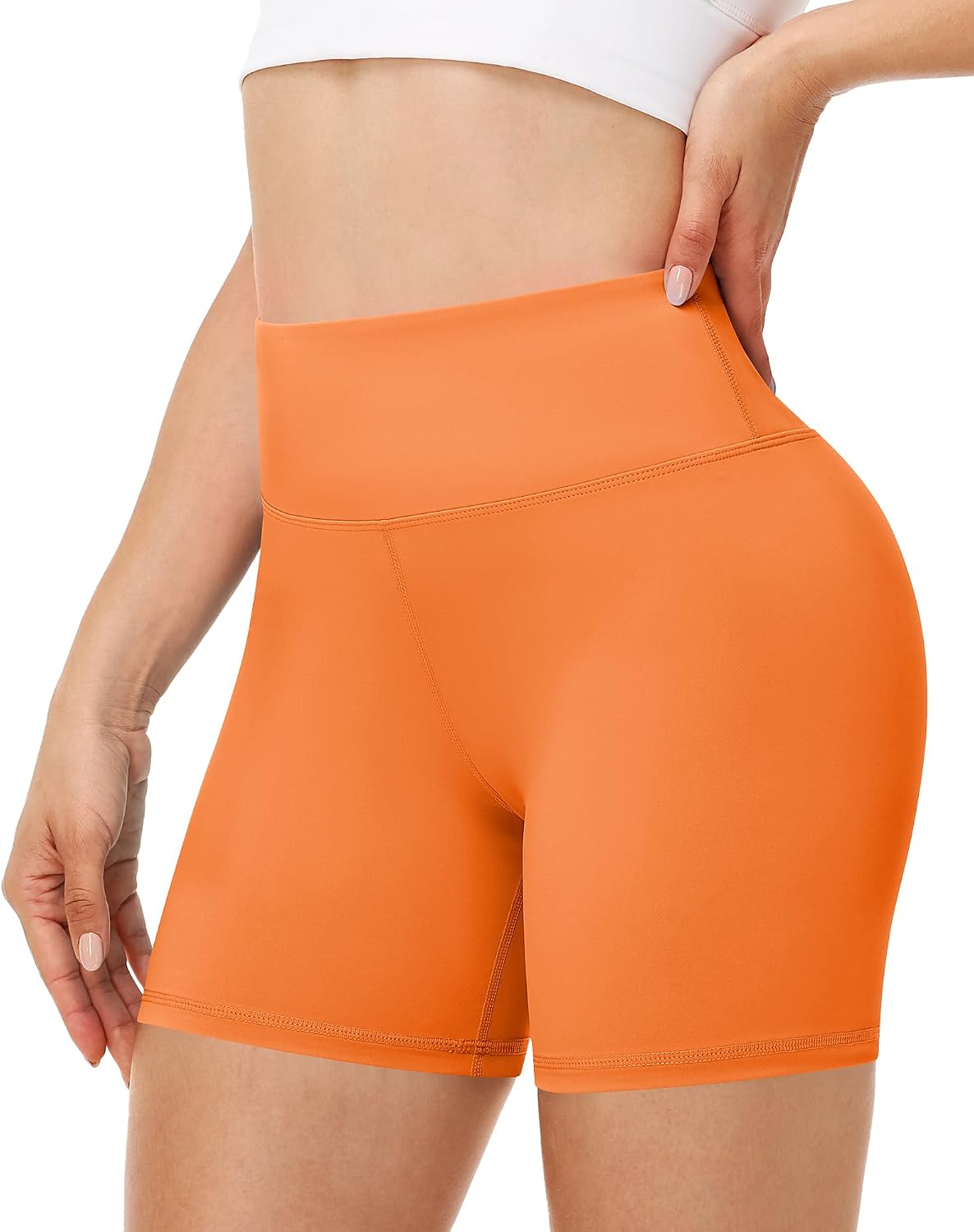 Runhit Women's Workout Biker Shorts - 3"/5"/8" High Waisted Tummy Control Spandex Booty Shorts for Volleyball Gym Yoga Dance