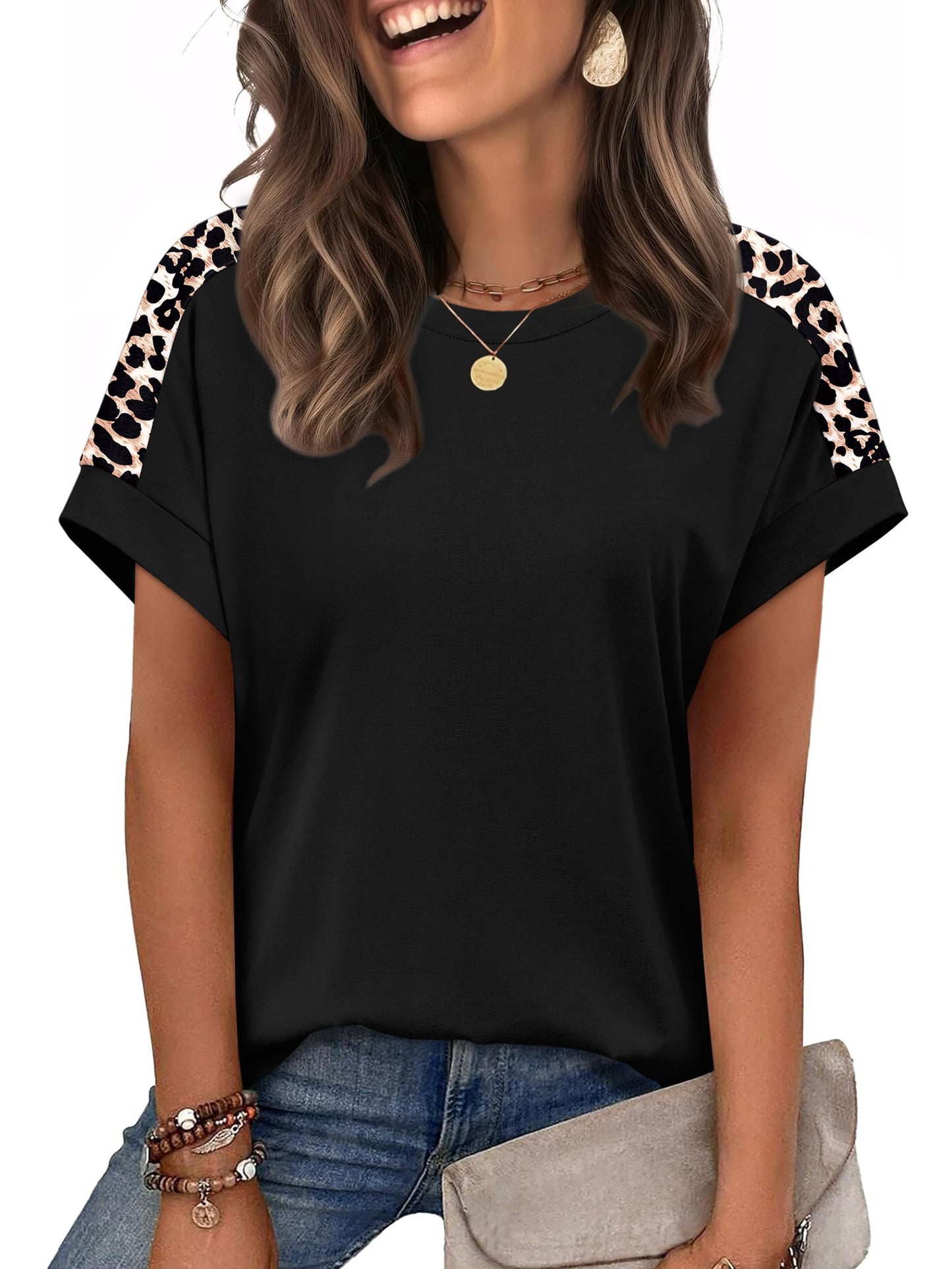 WIHOLL Womens Tops Short Sleeve Shirts Summer Outfits 2026 Spring Dressy Casual Clothes Clothing
