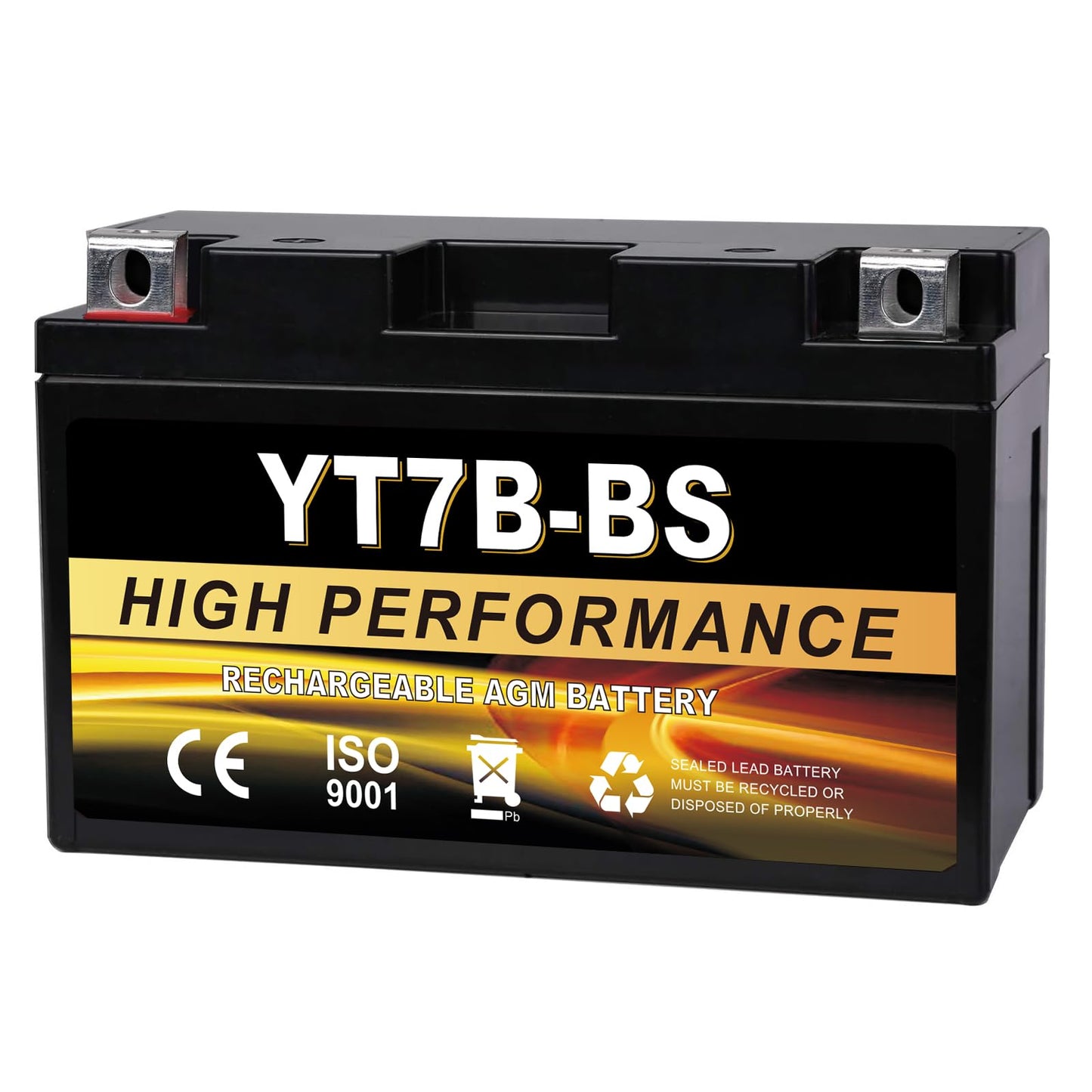 YTX14AH-BS 12V 12Ah Motorcycle Battery, 220CCA Rechargeable Maintenance Free Sealed AGM Battery, Powersport Replacement for ATV, UTV, Scooter