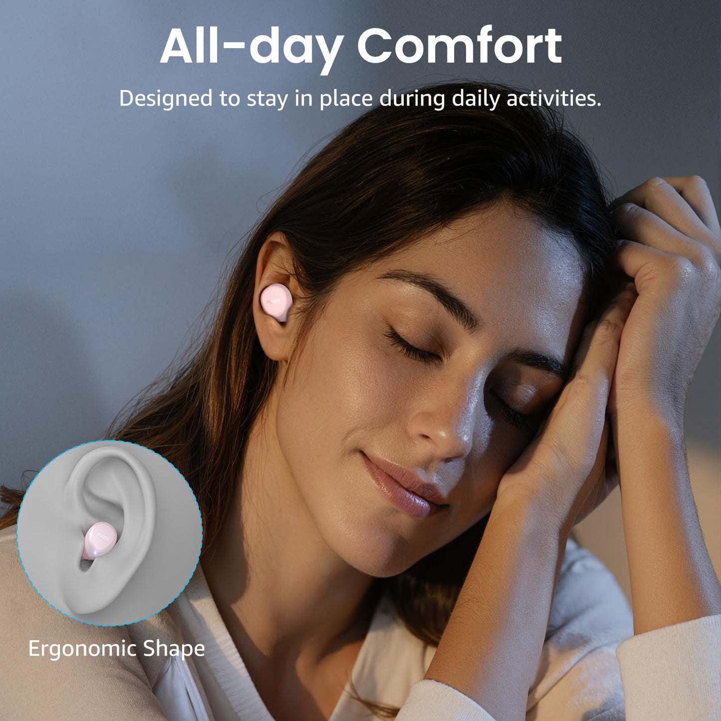 TOZO A1 Wireless Earbuds Bluetooth 5.3 Light Weight in Ear Headphones