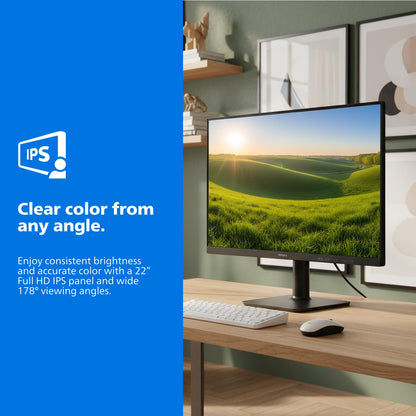 Philips 27 Inch Computer Monitor FHD 180Hz IPS HDR10, 27E2G2200