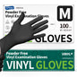 Supmedic Vinyl Disposable Exam Gloves, Black 4Mil Powder-Free Latex-Free Medical Food Safe Cooking Cleaning Glove 100 &1000Ct