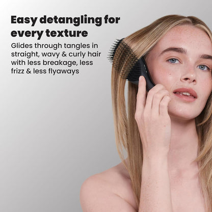Tangle Teezer Ultimate Detangler Brush, Straight to Wavy, Liquorice Black