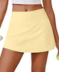 PINSPARK 14" Womens Tennis Skirt High Waisted Golf Skort with 2 Pockets