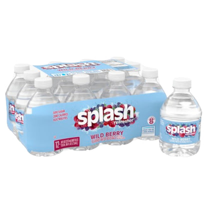 SPLASH REFRESHER Flavored Water Bottles, Mandarin Orange - 6 Pack