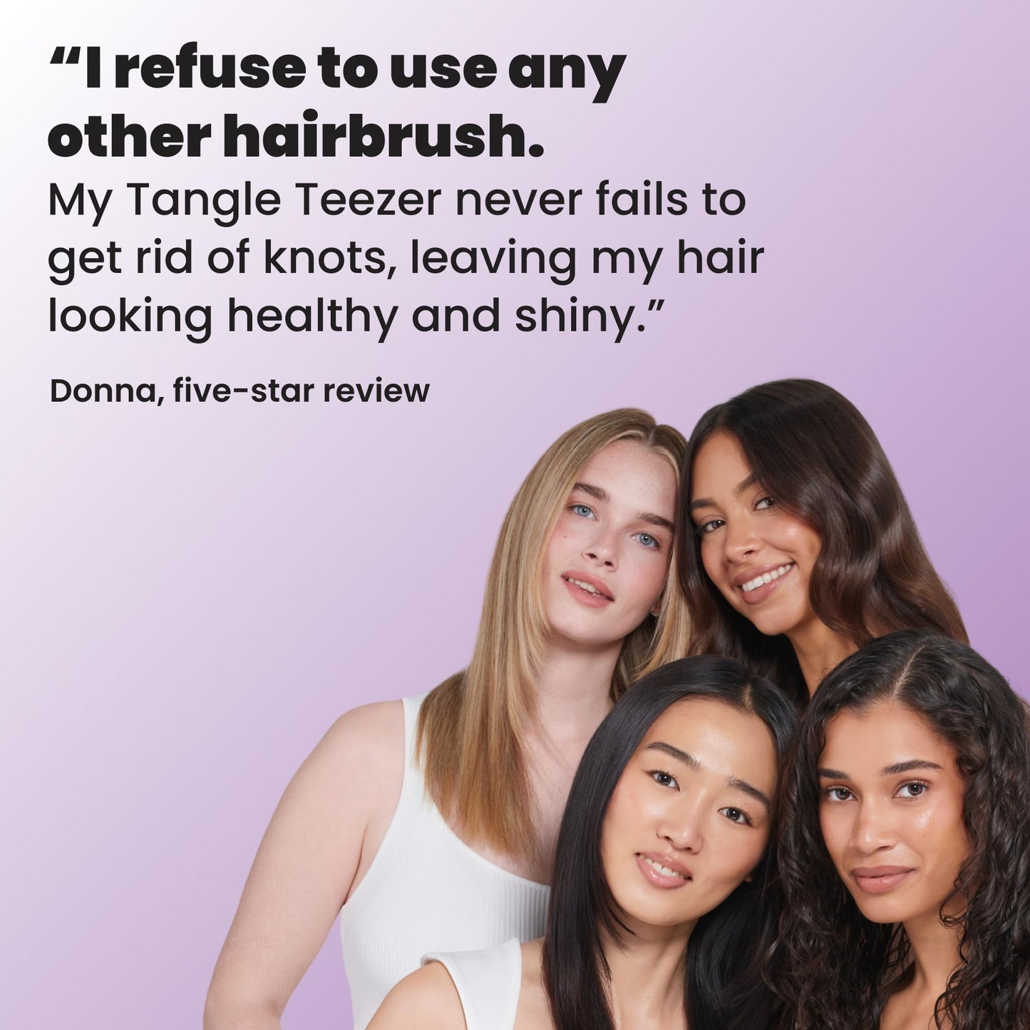 Tangle Teezer Ultimate Detangler Brush, Straight to Wavy, Liquorice Black