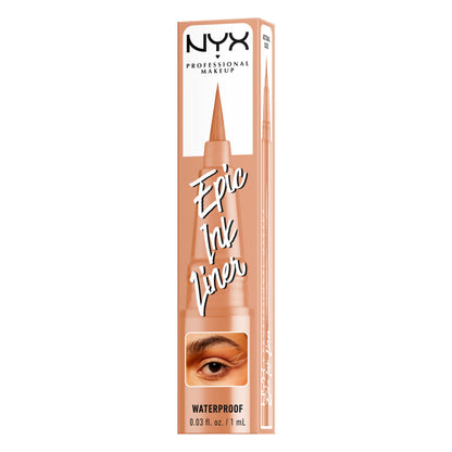 NYX PROFESSIONAL MAKEUP Epic Ink Liner, Waterproof Liquid Eyeliner - Black, Vegan Formula
