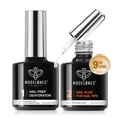 modelones Gel Top Base Coat Set 15ml 2026 Upgrade No Wipe Super Shine