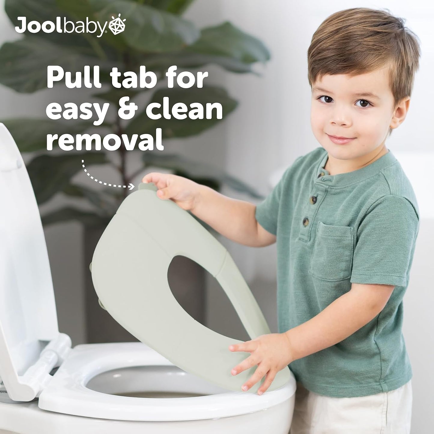 Jool Baby Folding Travel Potty Training Seat – Easy-Remove Pull Tab (Sage)