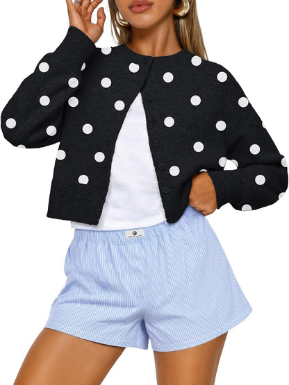 Trendy Queen Cropped Cardigan Sweaters for Women Fall Fashion Clothes 2026
