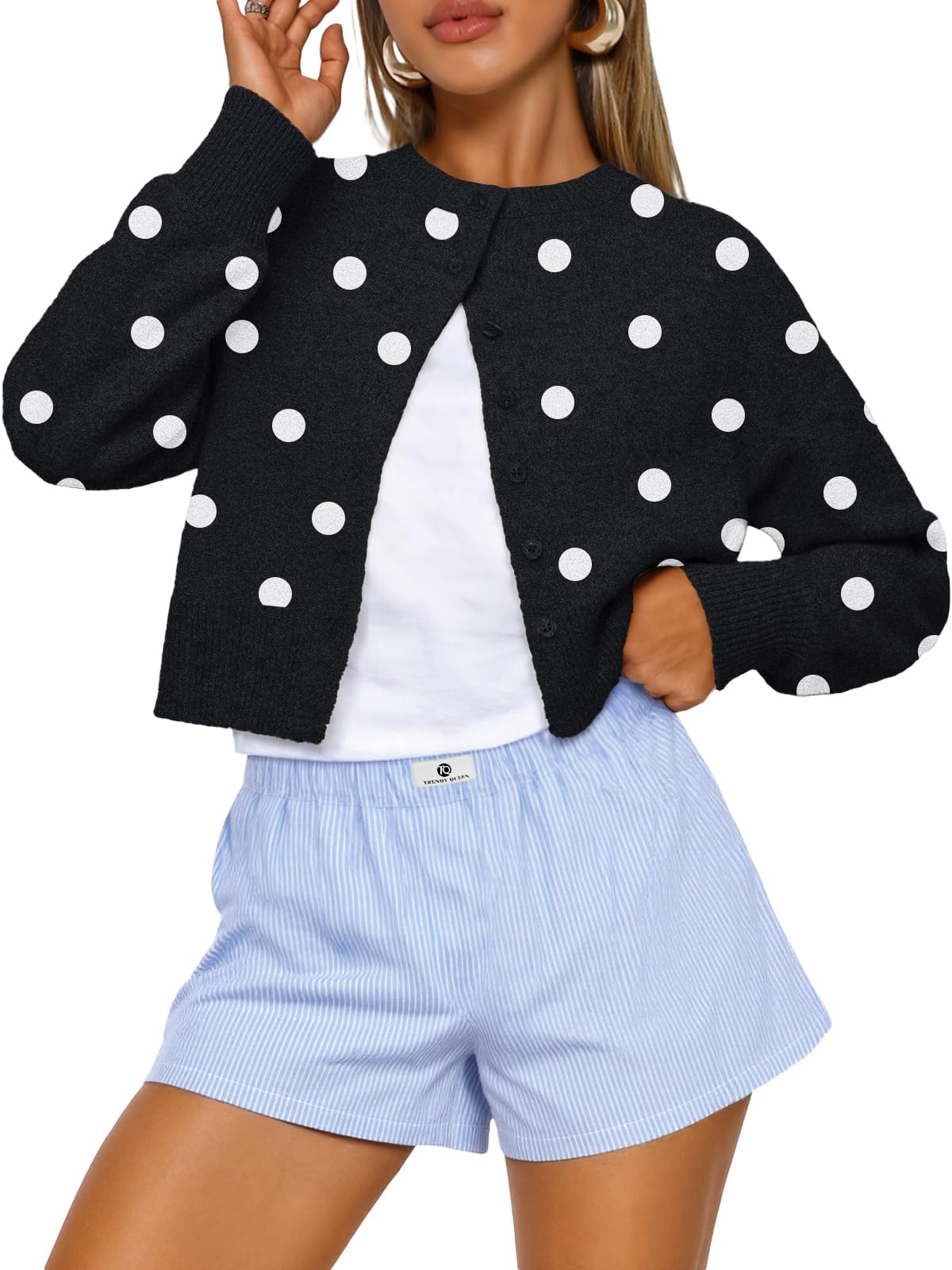 Trendy Queen Cropped Cardigan Sweaters for Women Fall Fashion Clothes 2026