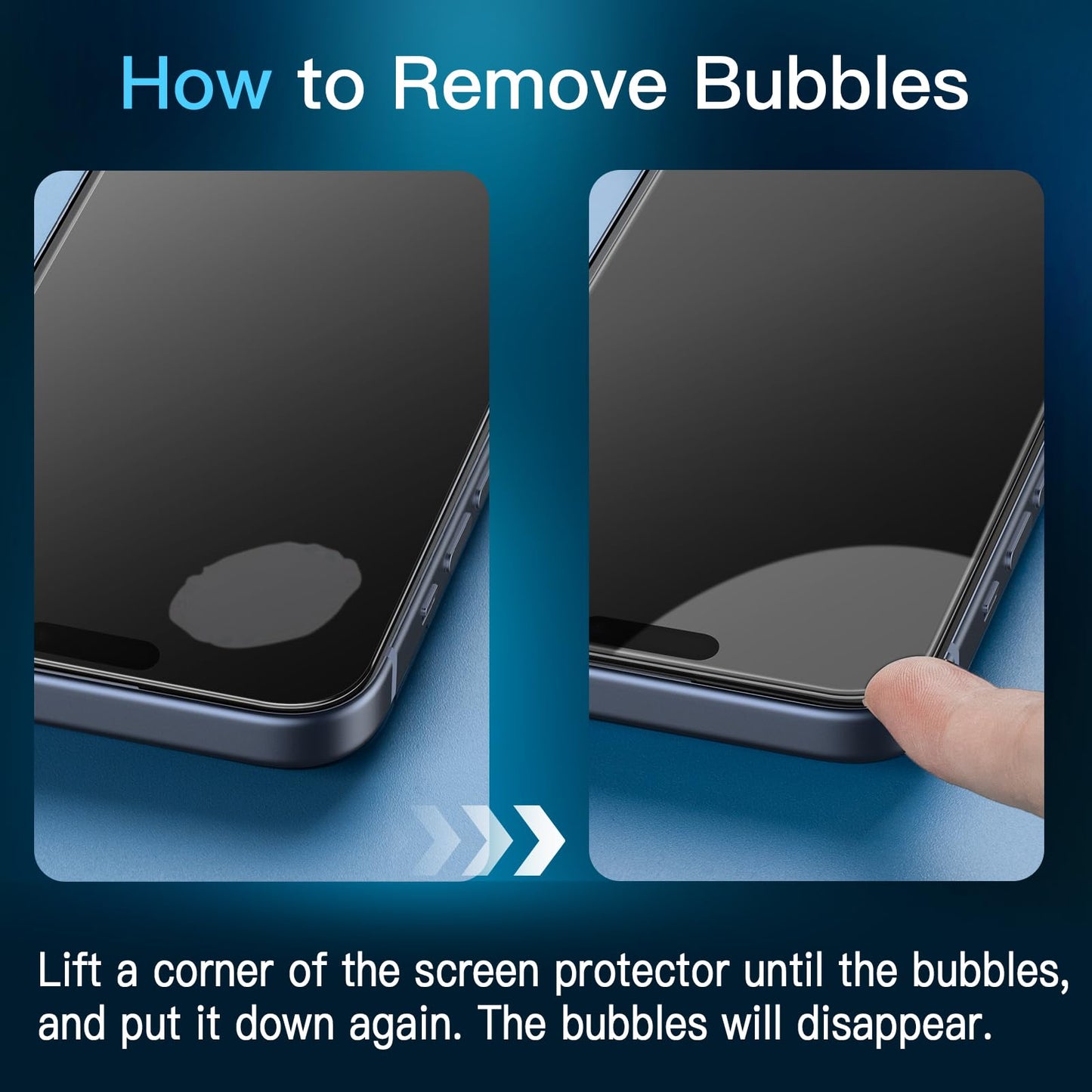 JETech Privacy Screen Protector for iPhone 17 Pro Max, 2-Pack