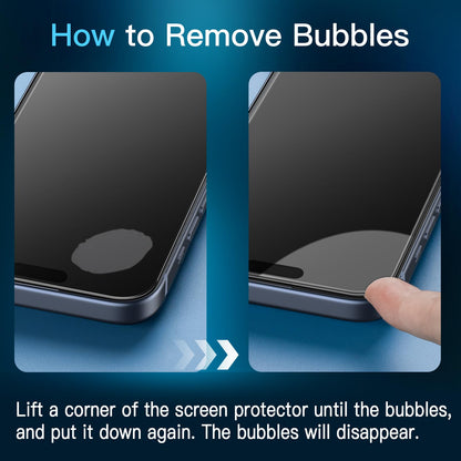 JETech Privacy Screen Protector for iPhone 17 Pro Max, 2-Pack