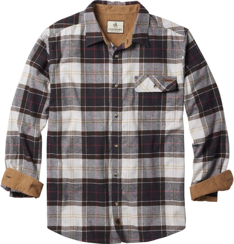 Legendary Whitetails Mens Flannel Long Sleeve Button Down 100% Cotton Shirt
