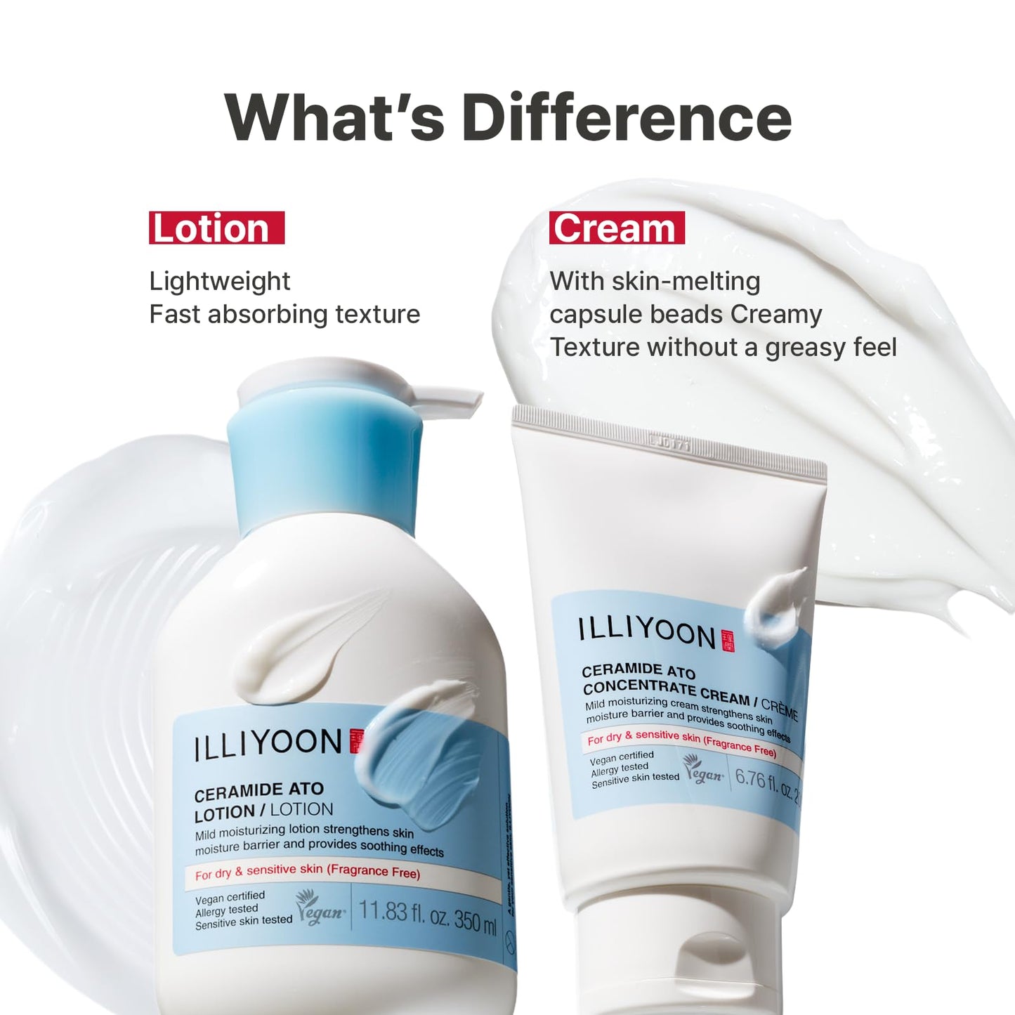 Illiyoon Ceramide Ato Concentrate Cream | Moisturizer for Dry & Sensitive Skin, 100hr Lasting Hydration, For Face & Body, Gentle for Infants, Moisture Barrier Repair, Vegan Certified, 2.53 fl.oz.