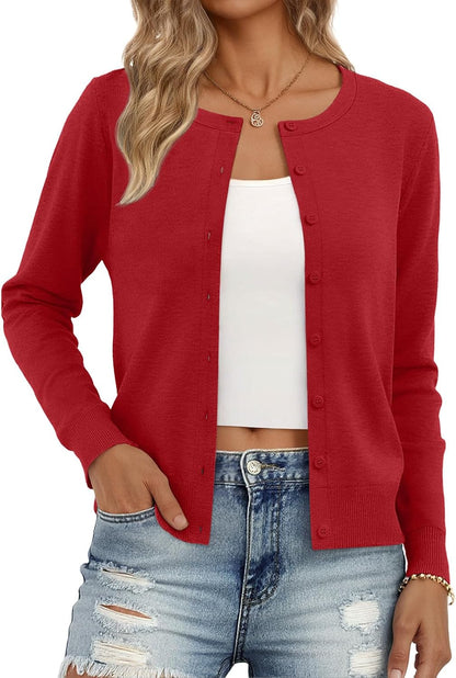Trendy Queen Women's Lightweight Knit Cardigan
