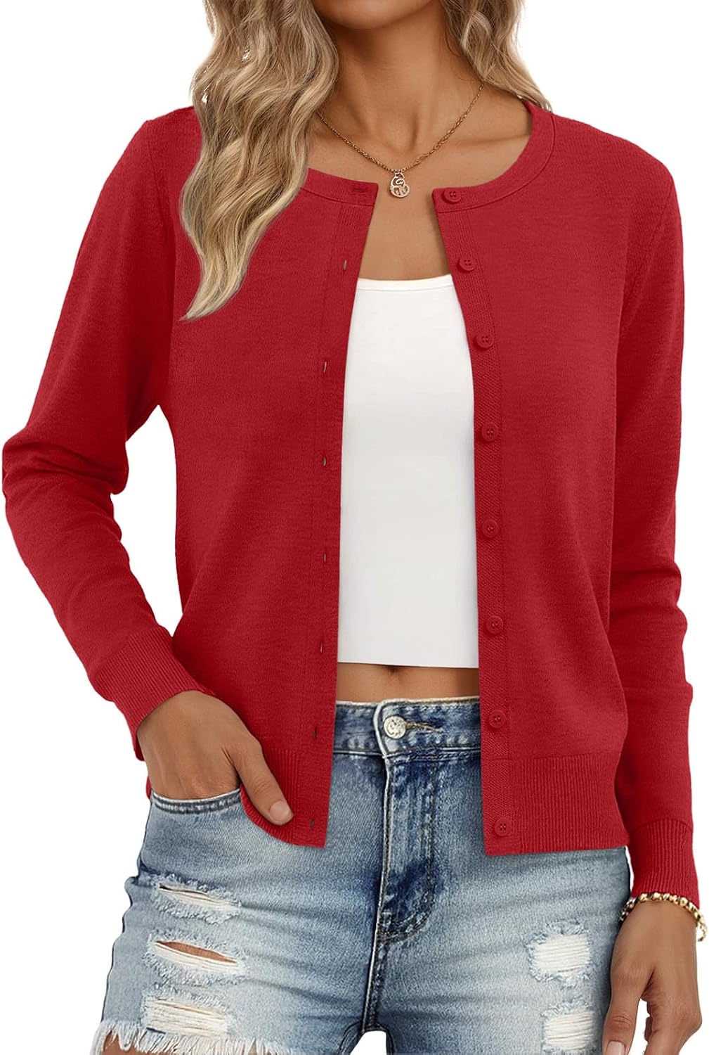 Trendy Queen Women's Lightweight Knit Cardigan