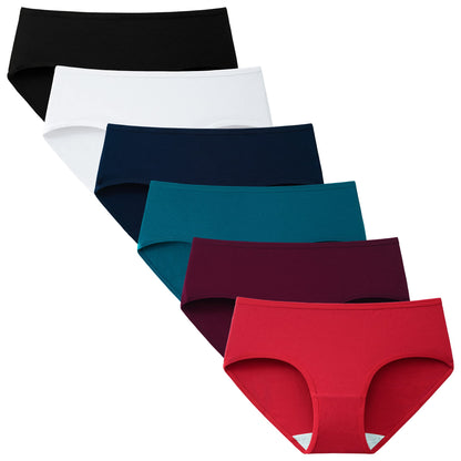 INNERSY Womens Underwear Cotton Hipster Panties Regular & Plus Size 6-Pack