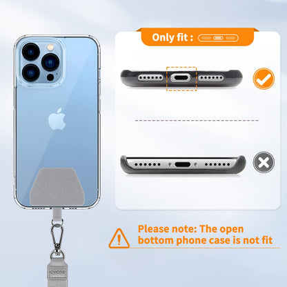 CACOE Phone Lanyard, Black+Dark Blue, 2 Pcs