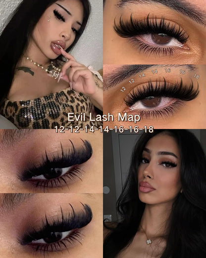 Goddvenus Pre-made Spikes Lash Clusters Wispy Manga Eyelash Clusters