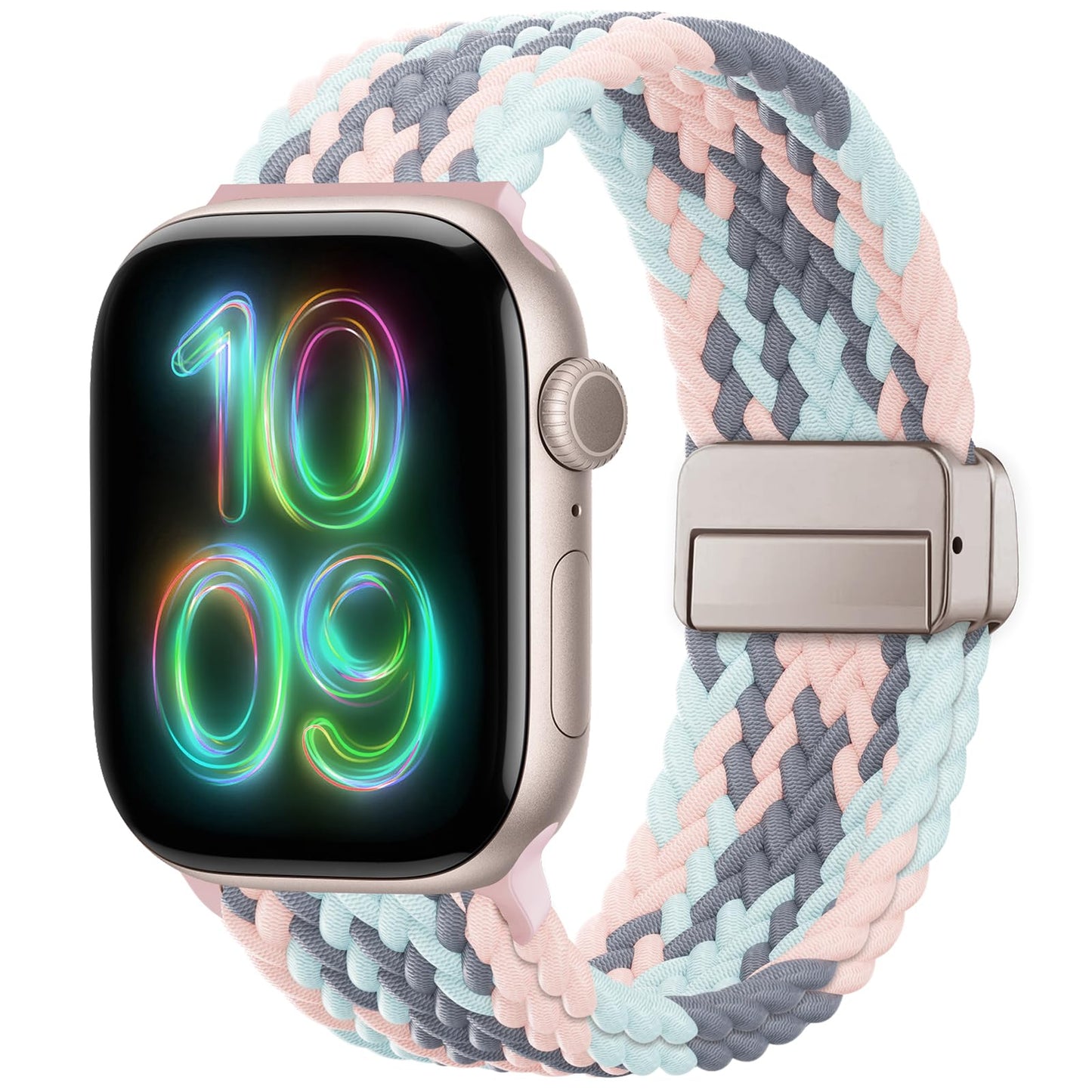 Braided Stretchy Magnetic Band Compatible with Apple Watch Bands Women Men