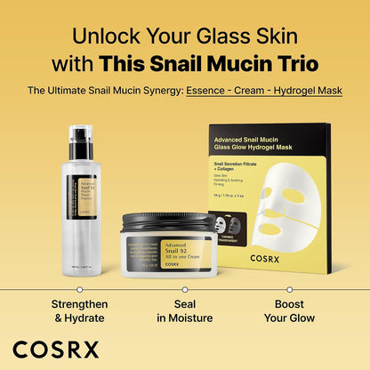 COSRX Snail Mucin 96% Repairing Serum for Sooothing & Hydrating 3.38 oz.