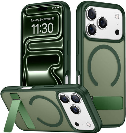SPIDERCASE Magnetic for iPhone 17 Pro Max Case,with Kickstand,Clear