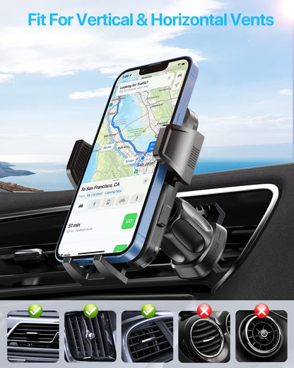 Miracase for MagSafe Car Mount[3800gf Strong Magnet & 90+LBS Suction Base]Magnetic Phone Holders for Your Car, 360° Adjustable Dashboard &Windshield Mount with Adhesive Suction Cup for All Smartphones