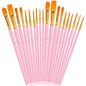 Soucolor Acrylic Paint Brushes Set, 20 Pcs Pointed Tip Artist Paintbrushes