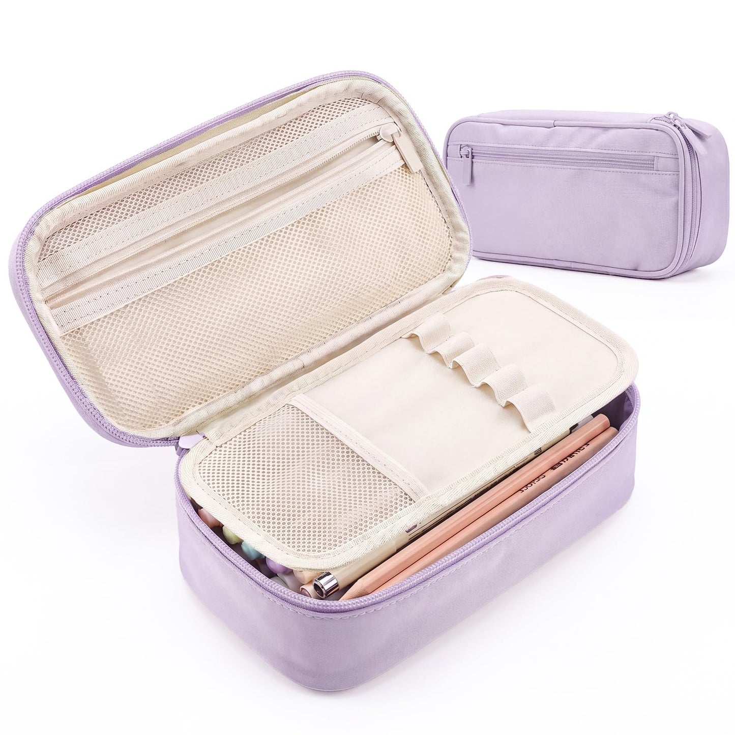 WEMATE Pencil Case, Large Storage Organizer, Makeup Bag, Teacher Must - have, Big Pencil Pouch, Marker Case for College
