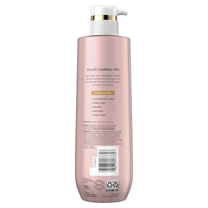 Olay Super Serum Body Wash for Extra Dry Skin, 24hr Long Lasting Rich Hydration, 5+ Ingredient Complex for Bright, Even, Firm, & Luminous Skin, with Collagen Peptide, Vitamin C & Shea Butter, 20 fl oz