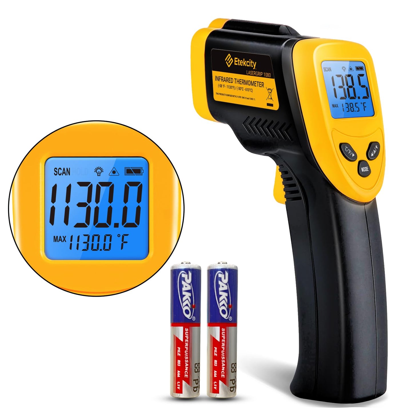 Etekcity Infrared Thermometer Laser Temperature Gun 774
