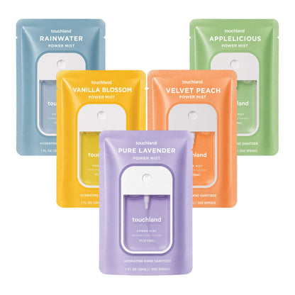 Touchland Top 5 Hydrating Hand Sanitizer Spray Set Travel Size
