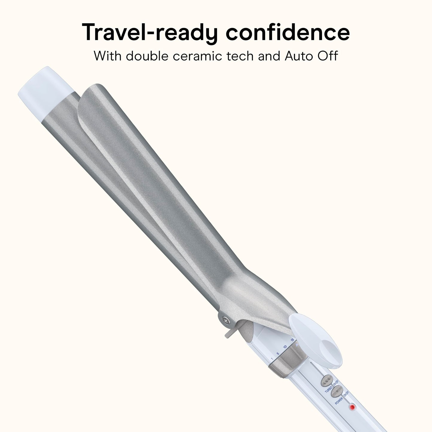 Conair Curling Iron, Double Ceramic, 1" Barrel, White/Rose Gold