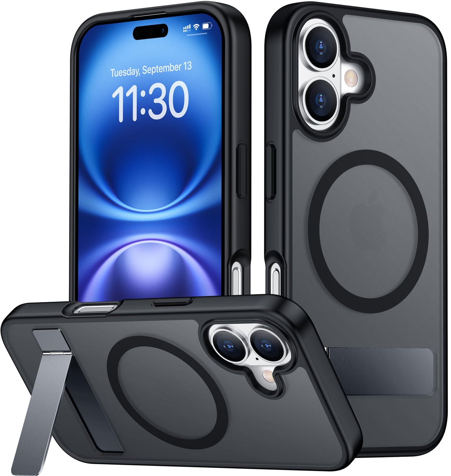SPIDERCASE Magnetic for iPhone 17 Pro Max Case,with Kickstand,Clear