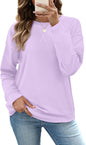 RUMIA Women's Crew Neck Sweatshirt Long Sleeve Tops for Women Fall Clothes