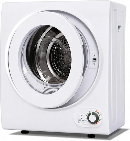 Euhomy Portable Clothes Dryer for Laundry, 1.5 Cu. Ft. Small Portable Dryers for Clothes, 120V Electric Dryer with Stainless Steel Drum, 850W Dryer Machine for Apartments, White