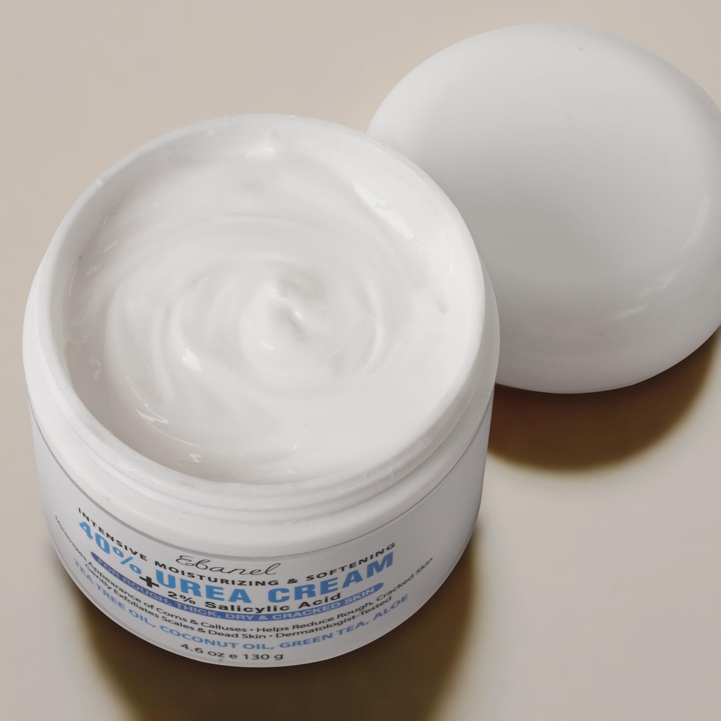 Ebanel Urea Cream 40% plus Salicylic Acid 2% for Dry Cracked Feet Skin, 2PK