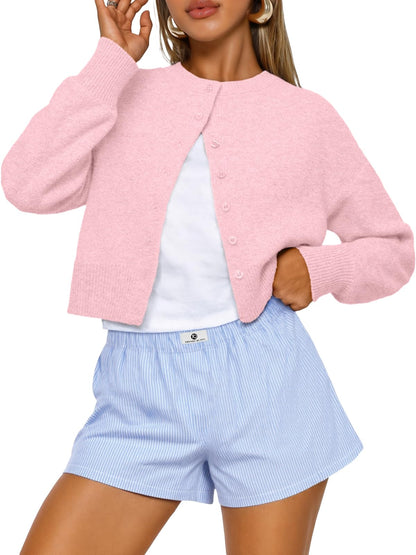 Trendy Queen Cropped Cardigan Sweaters for Women Fall Fashion Clothes 2026