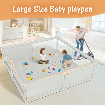 Hiaksedt Baby Playpen 50x50 Inch, Play Pens for Babies and Toddlers