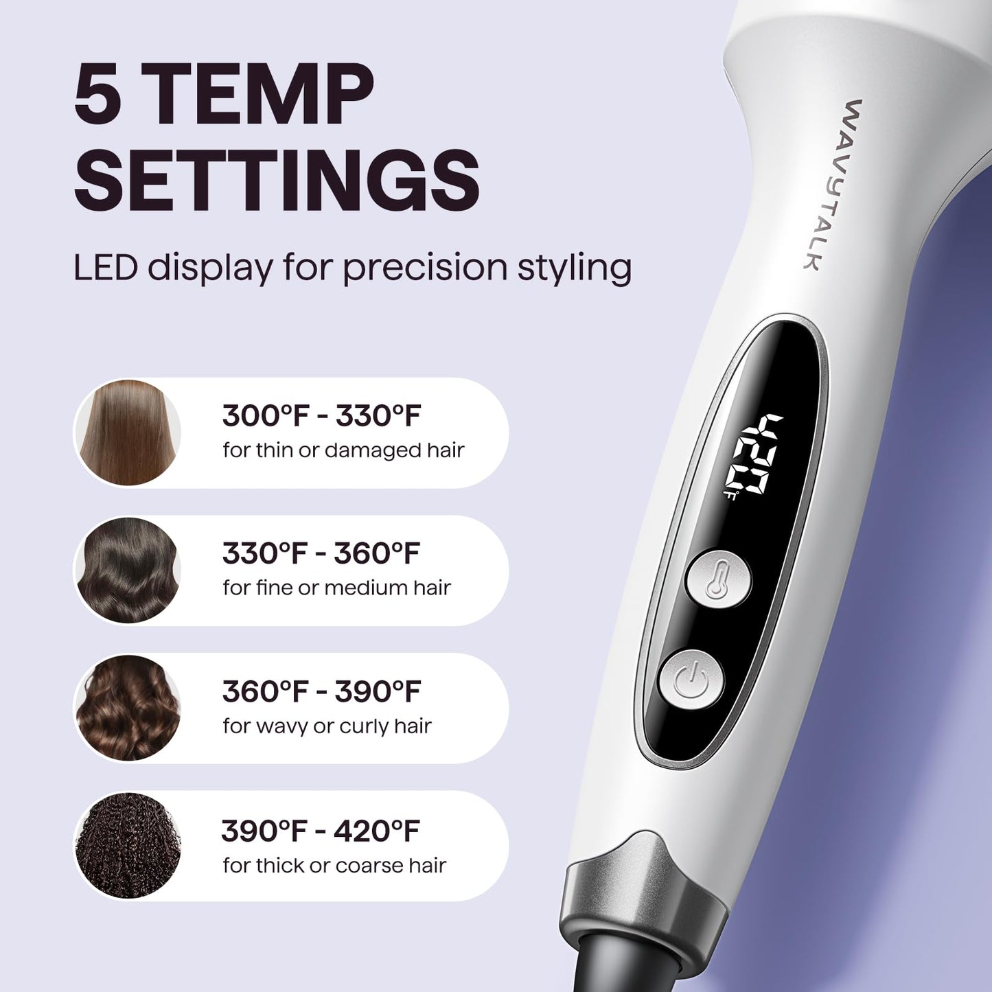 Wavytalk Thermal Brush Blowout Boost 1.5″ Heat Round Brush for Blowout Look