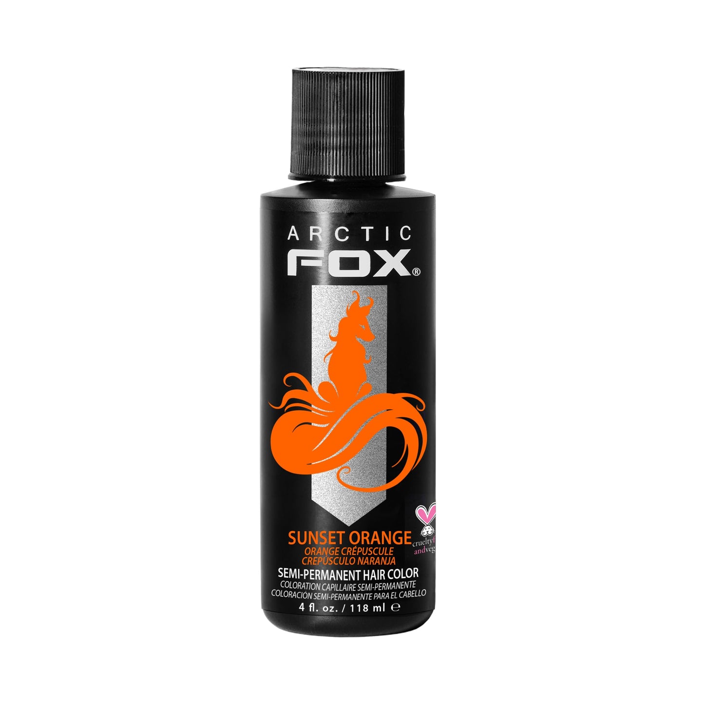 ARCTIC FOX Semi-Permanent Hair Dye - Sunset Orange, Vegan - 2 x 8 oz
