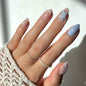 Glamnetic Press On Nails - Short Almond, Glossy Fake Nails 24 Pc Full Kit
