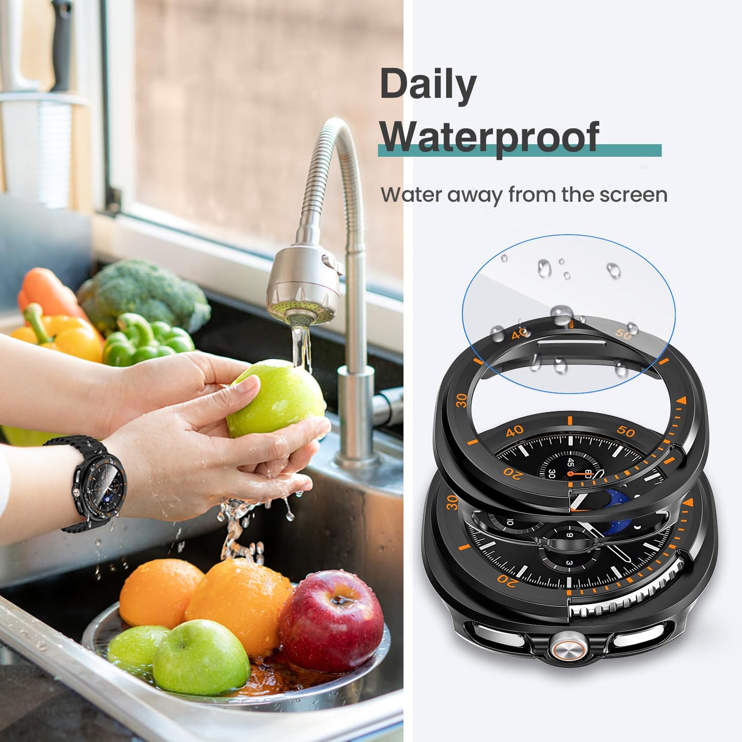 Tensea 5+5PCS for Samsung Galaxy Watch Ultra 47mm Screen Protector Case