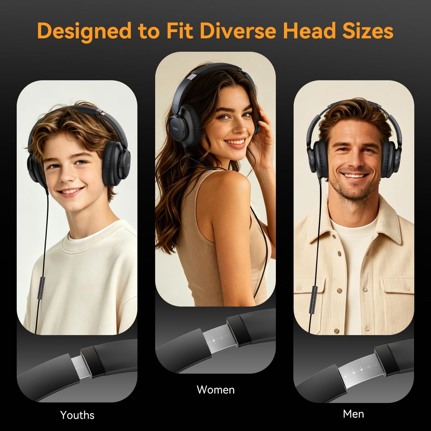 Wired Headphones with Mic, 3.5mm Headphones Volume Control for School Blue