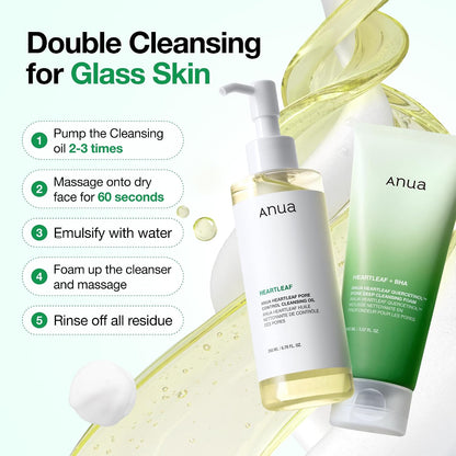 Anua Heartleaf Pore Control Cleansing Oil, Korean Skincare, 6.76 fl.oz