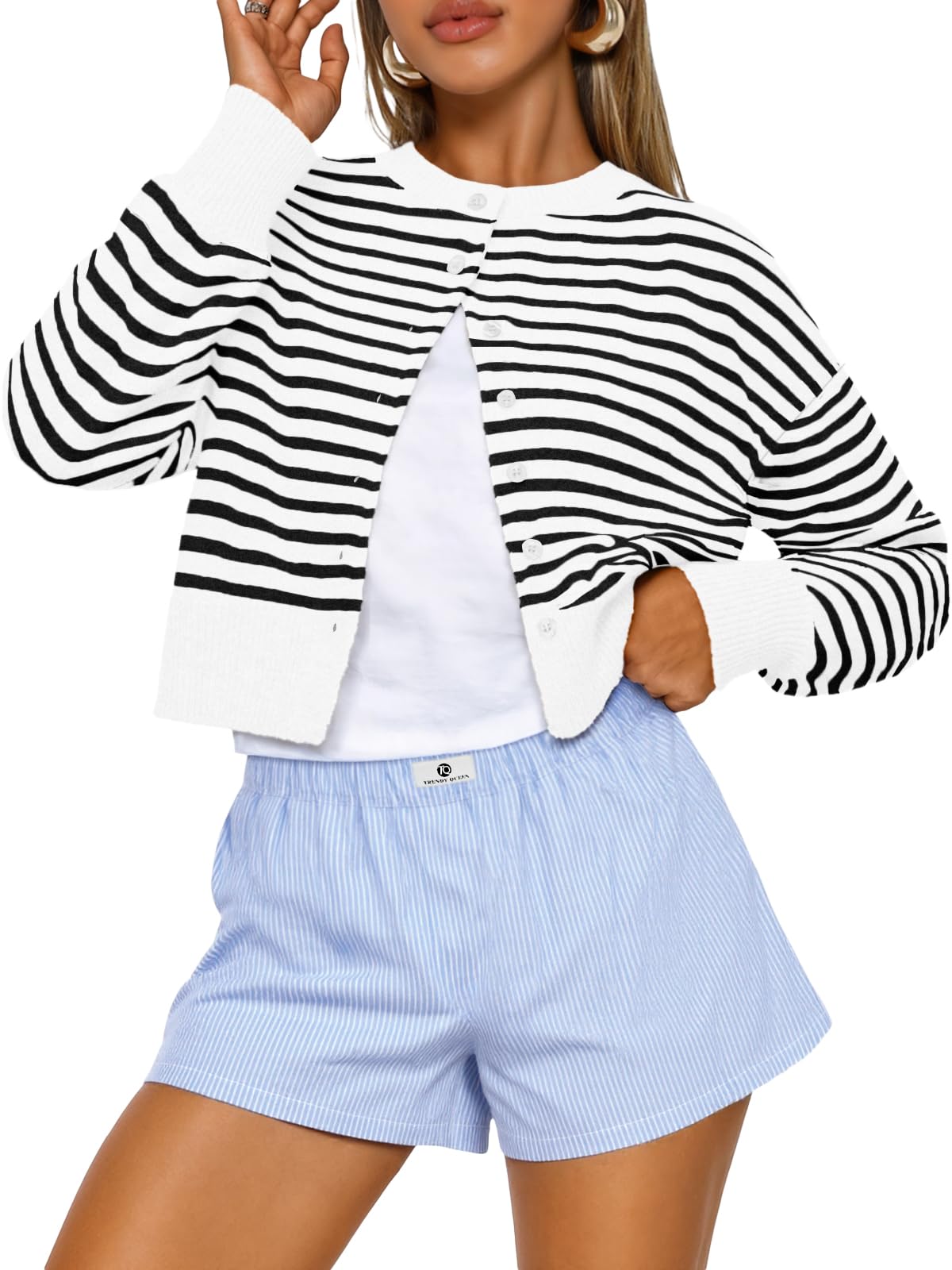 Trendy Queen Cropped Cardigan Sweaters for Women Fall Fashion Clothes 2026